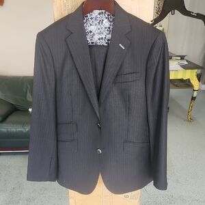 Bespoke Dark Gray Pinstripe Suit